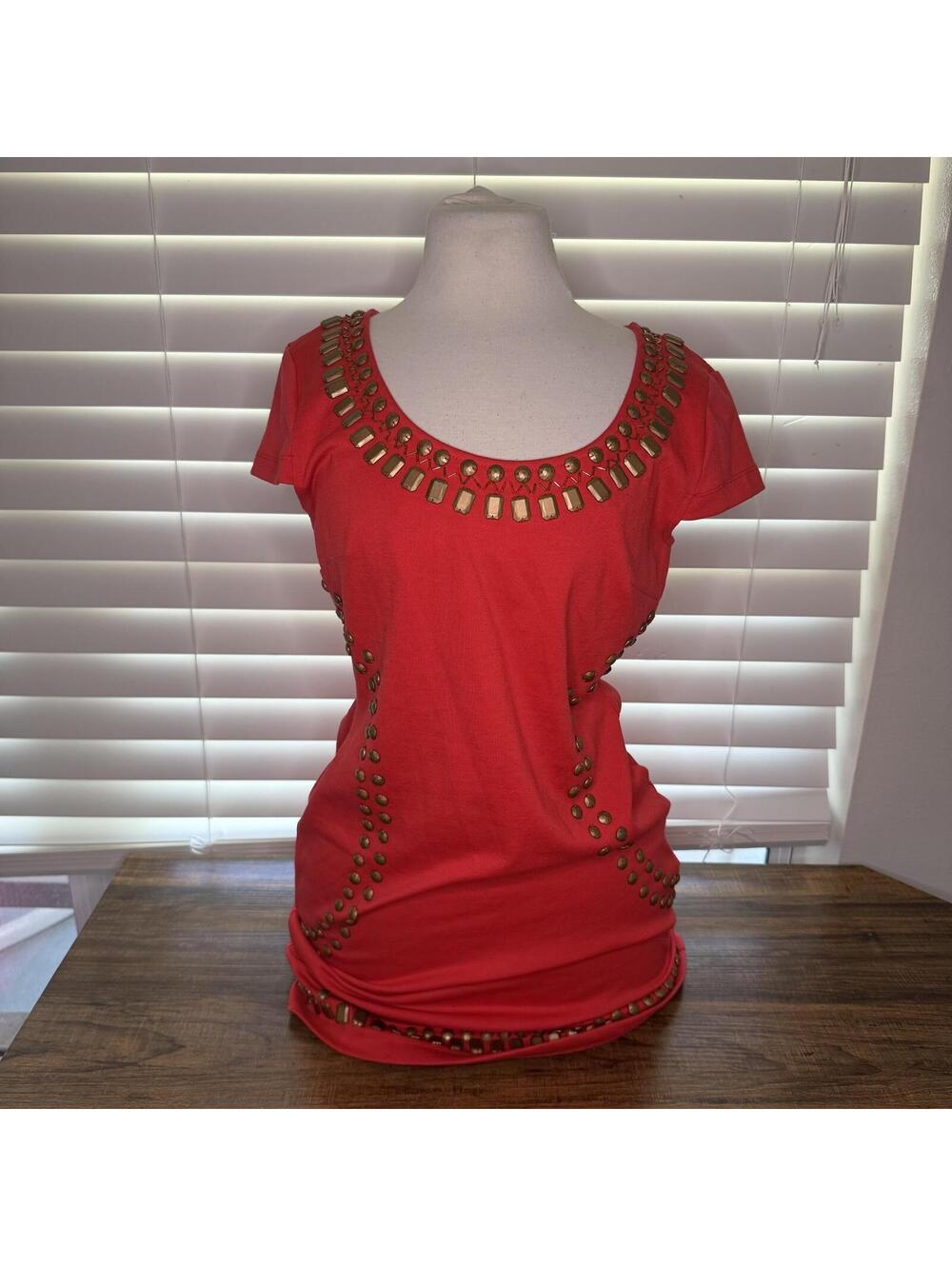 Rampage Red Studded Dress Size Medium